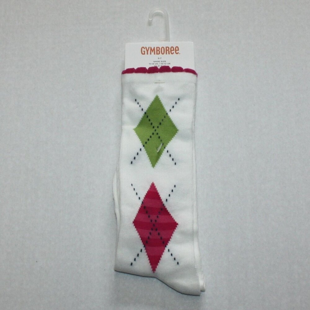 Gymboree Smart and Sweet Argyle Knee Socks size 5 6 7 NWT